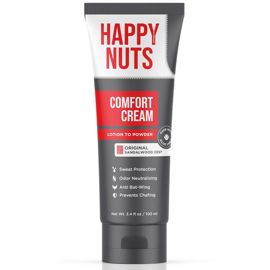 HAPPY NUTS Comfort Cream Deodorant For Men: Anti-Chafing Sweat Defense