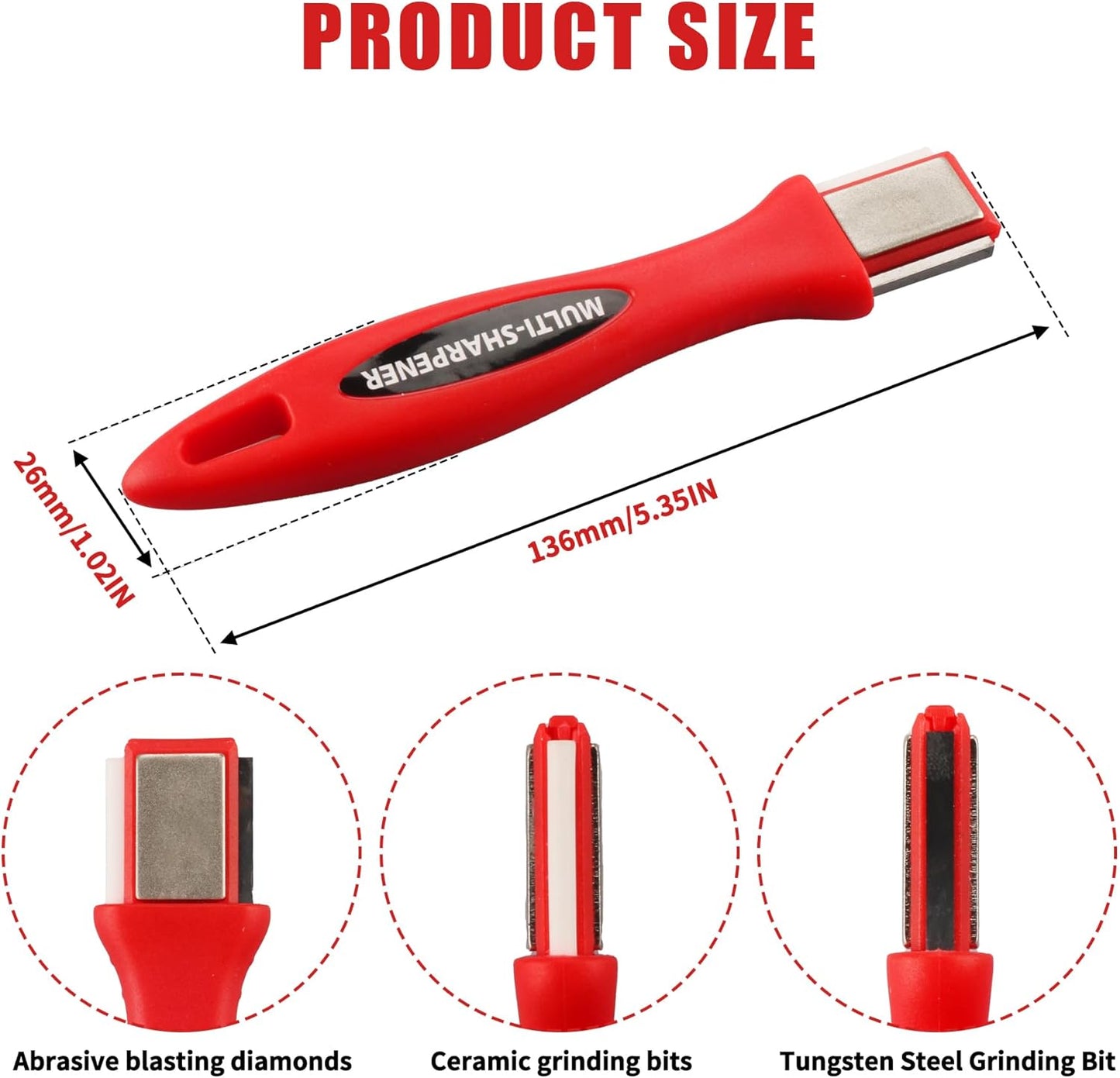 Garden Tool Sharpener,Tool Maintenance， suitable for all kinds of scissors, knives, axes and other sharpening