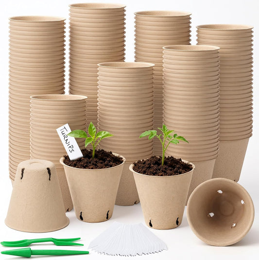 120 Pack 3.15 Inch Peat Pots Plant Starters for Seedling, Herb Seed St