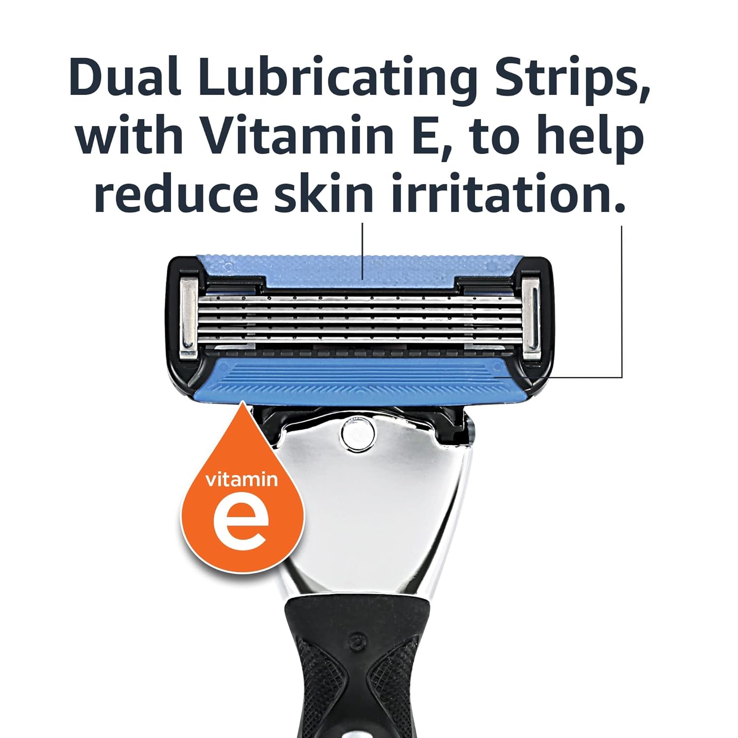 Amazon Basics 5-Blade MotionSphere Men's Razor with Dual Lubrication a