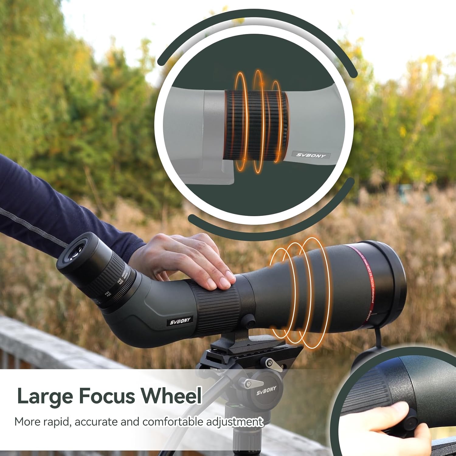SVBONY SA401 25-75x100 APO Spotting Scopes, Apochromatic Dual ED Spott