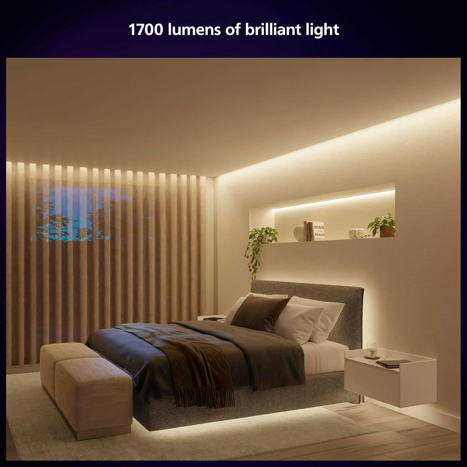 PHILIPS Hue Indoor 10 Ft Smart RGBWW LED Solo Lightstrip Base Kit, 1 P
