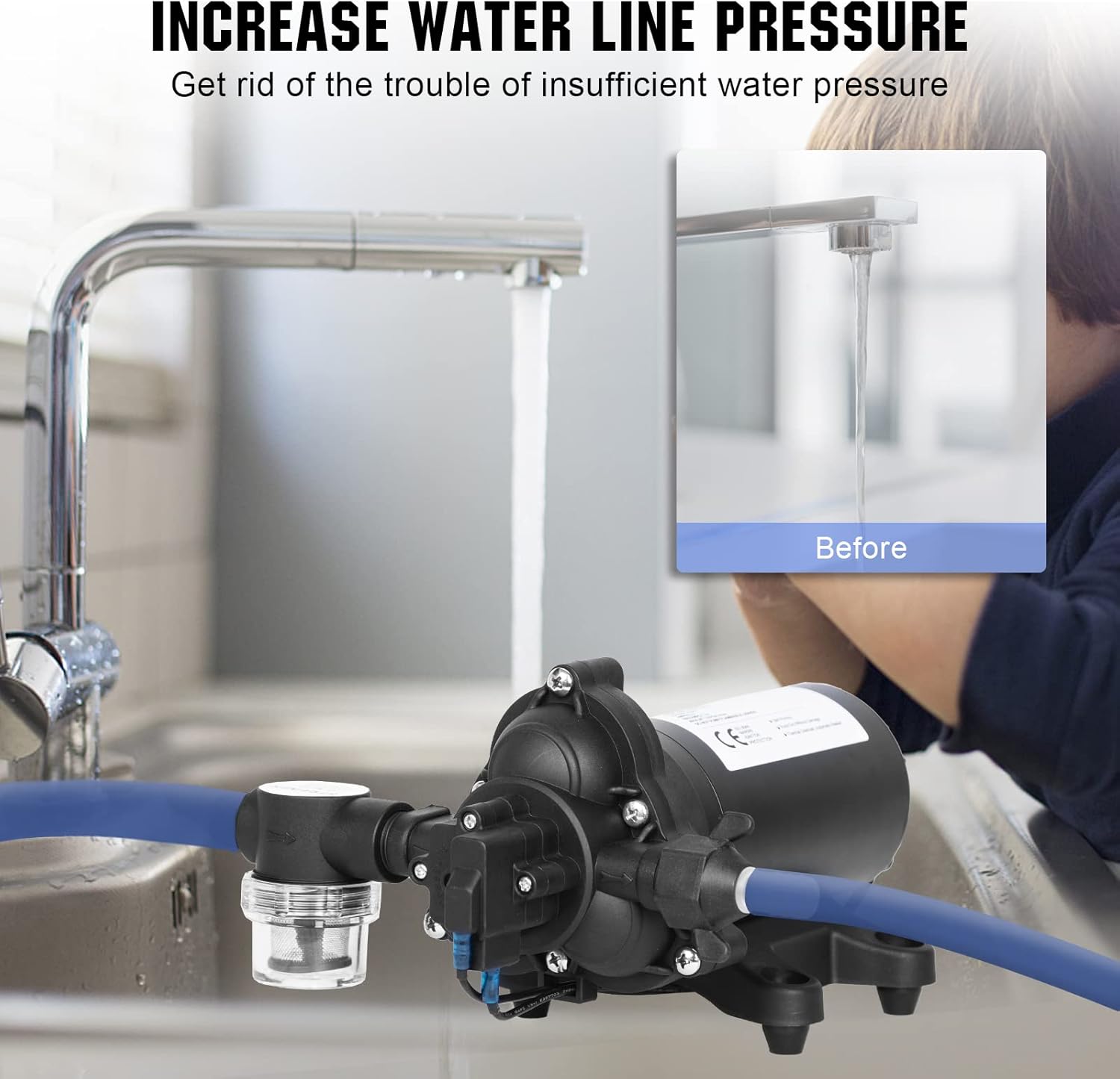 ECO-WORTHY 33-Series Industrial Water Pressure Pump 110V AC 4.0GPM 50P