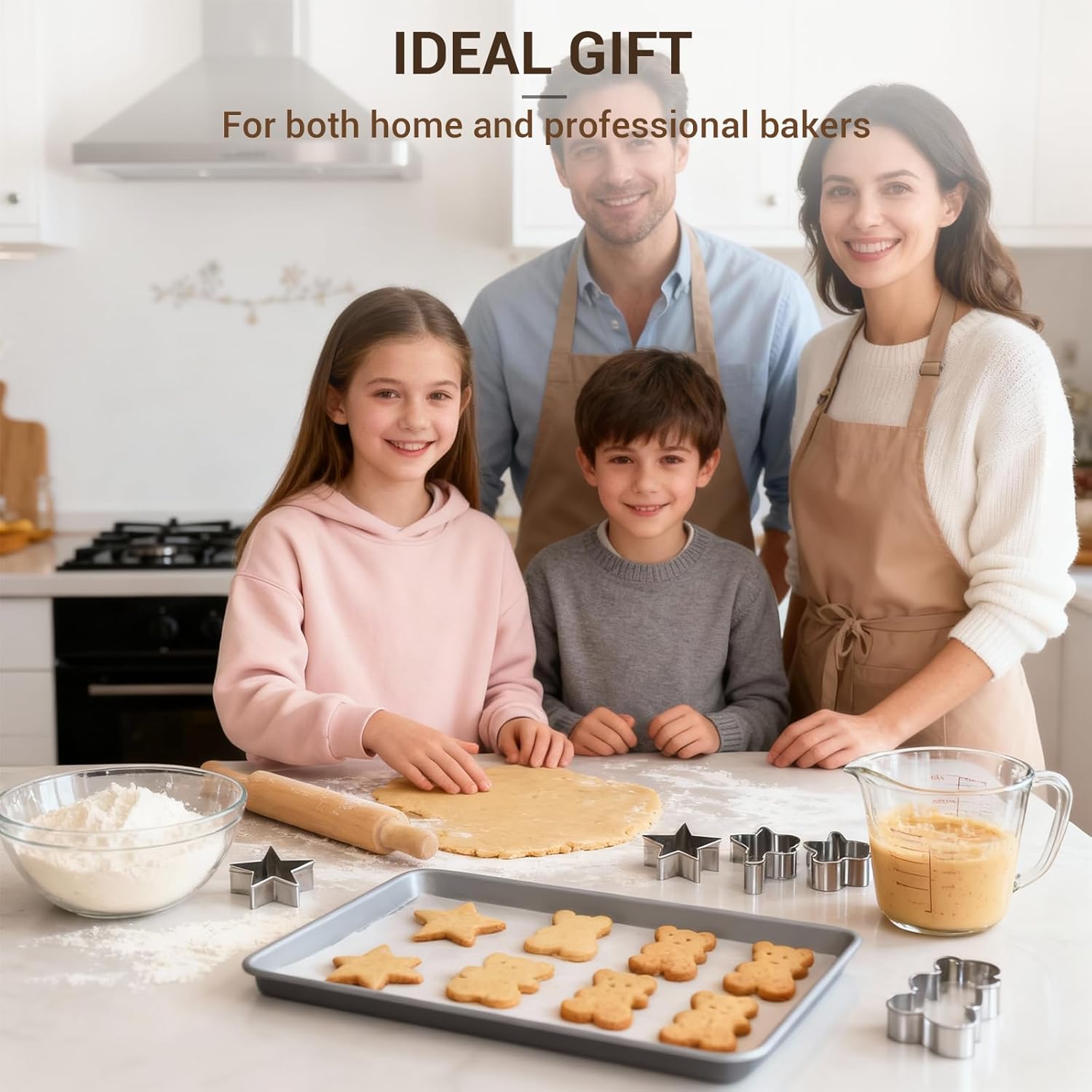 Ammeloo 22-Piece Baking Pans Set Stackable Bakeware Non Stick Baking S