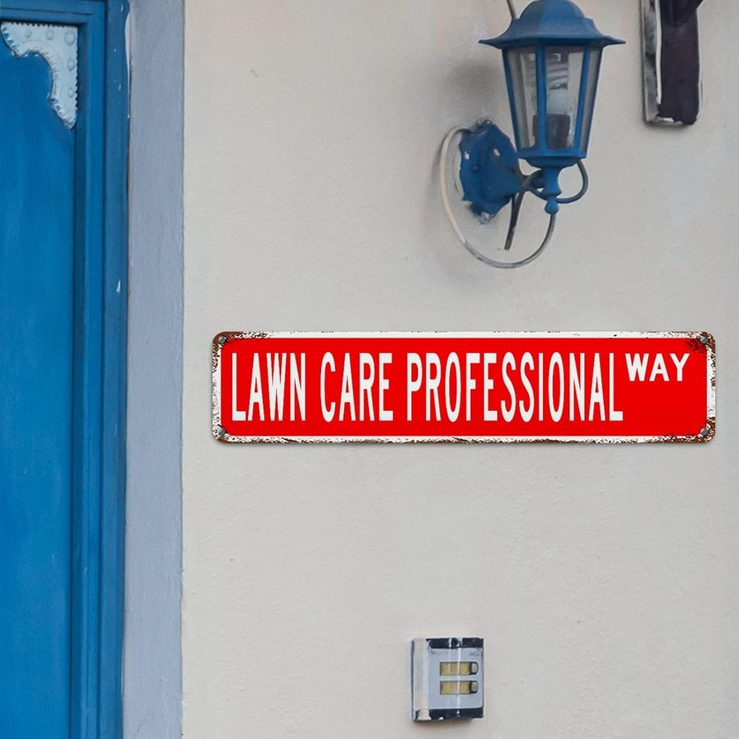 Lawn Care Professional Custom Street Signs Metal Lawn Care Metal Sign Lawn Care Professional Gift Wall Art Vintage Metal Wall Sign Rustic Decor for Bedroom Living Room Kitchen Front Porch