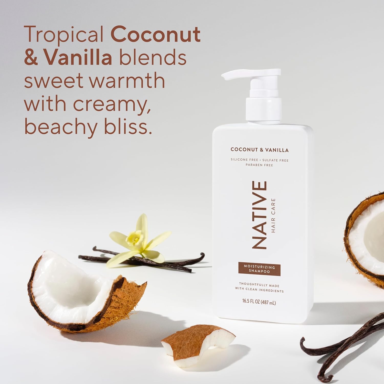 Native Coconut & Vanilla Shampoo and Conditioner Contain Naturally Der