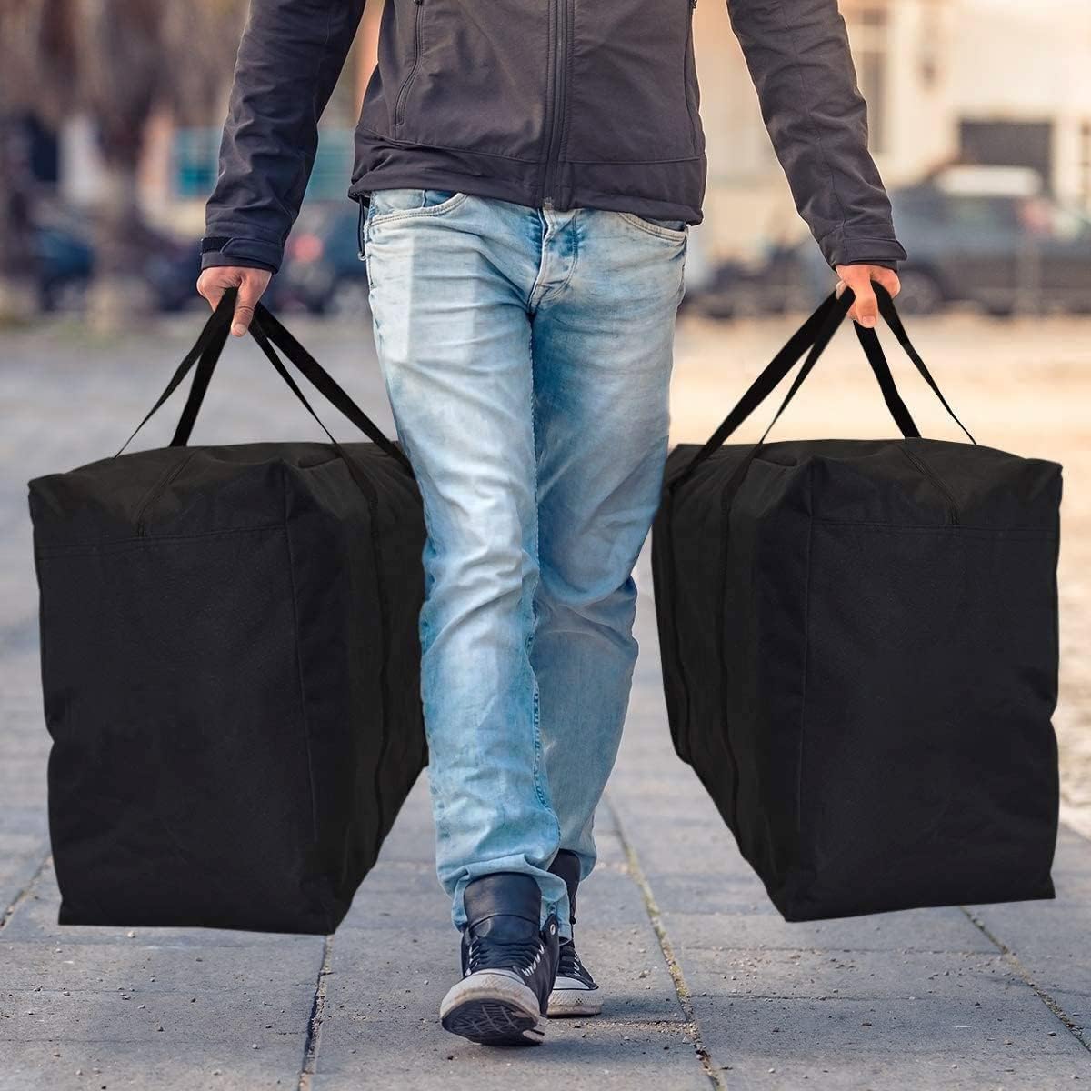 Extra Large Moving Bags with Strong Zippers & Carrying Handles, Storag