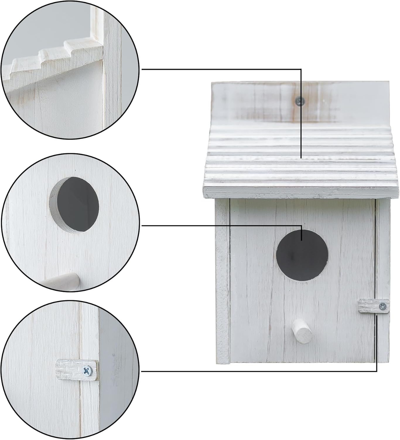 Bird House for Outside,Bluebird House,Outdoor Wooden Hanging Birdhouses Finch Wren Cardinals Garden Nesting Box
