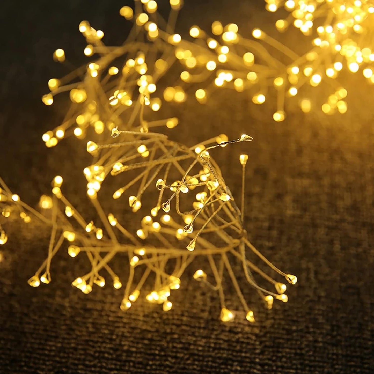 Solar Fairy Lights - 29.53Ft 300 LED Waterproof Solar Firecracker Lights with 8 Modes, Outdoor Christmas String Lights for Garden (White)