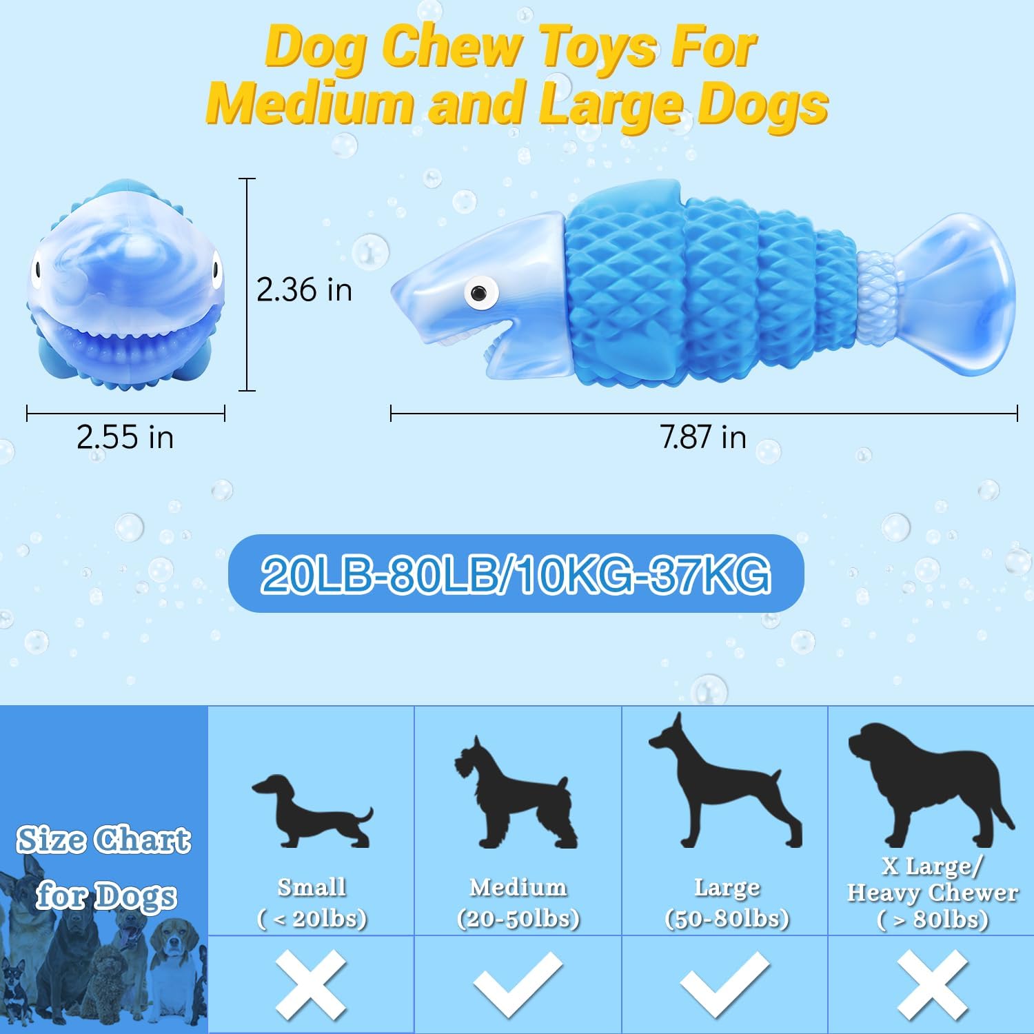 WinTour Tough Dog Toys for Aggressive Chewers, Indestructible Dog Chew