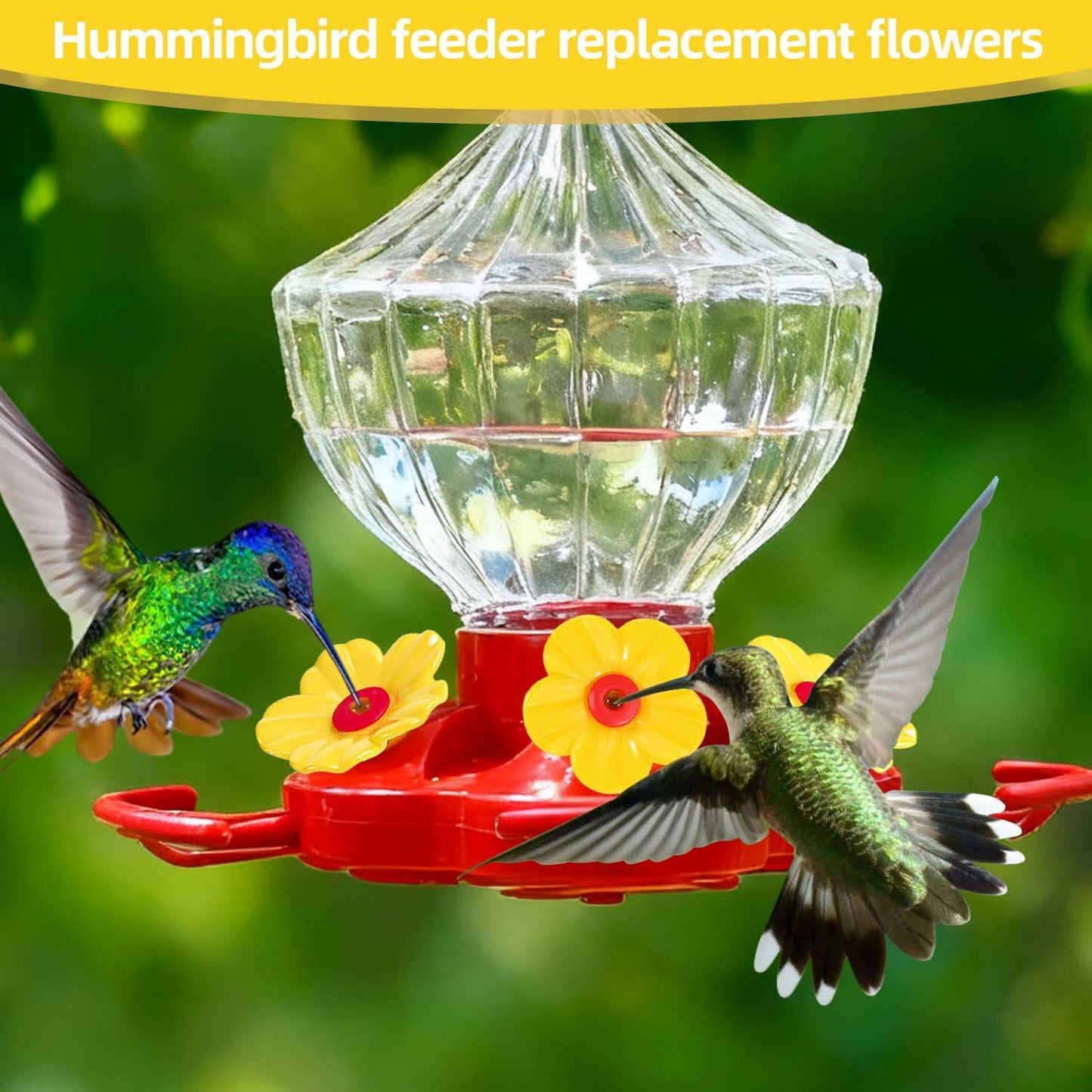 20 Pieces Hummingbird Feeder Replacement Flowers Plastic Hummingbird F