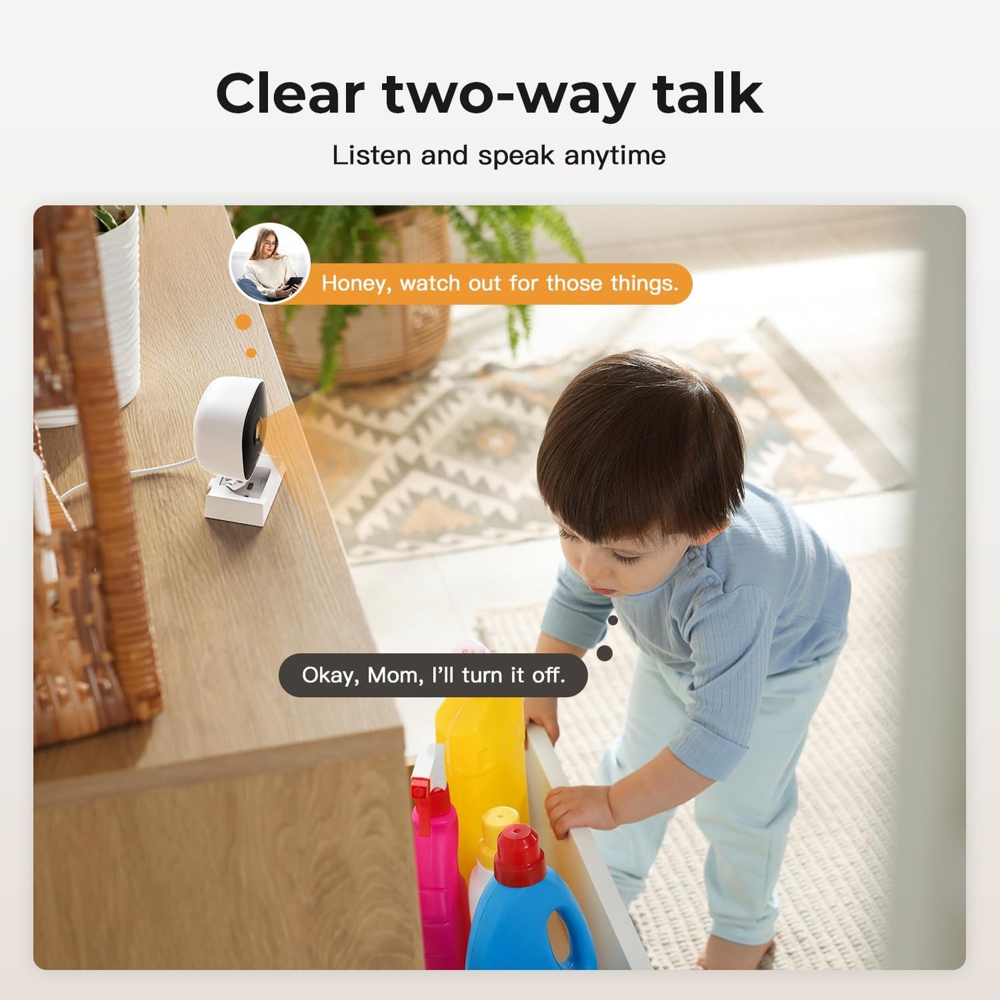 2K Cameras for Home Security,Indoor/Outdoor for Baby/Elder/Pet Monitor