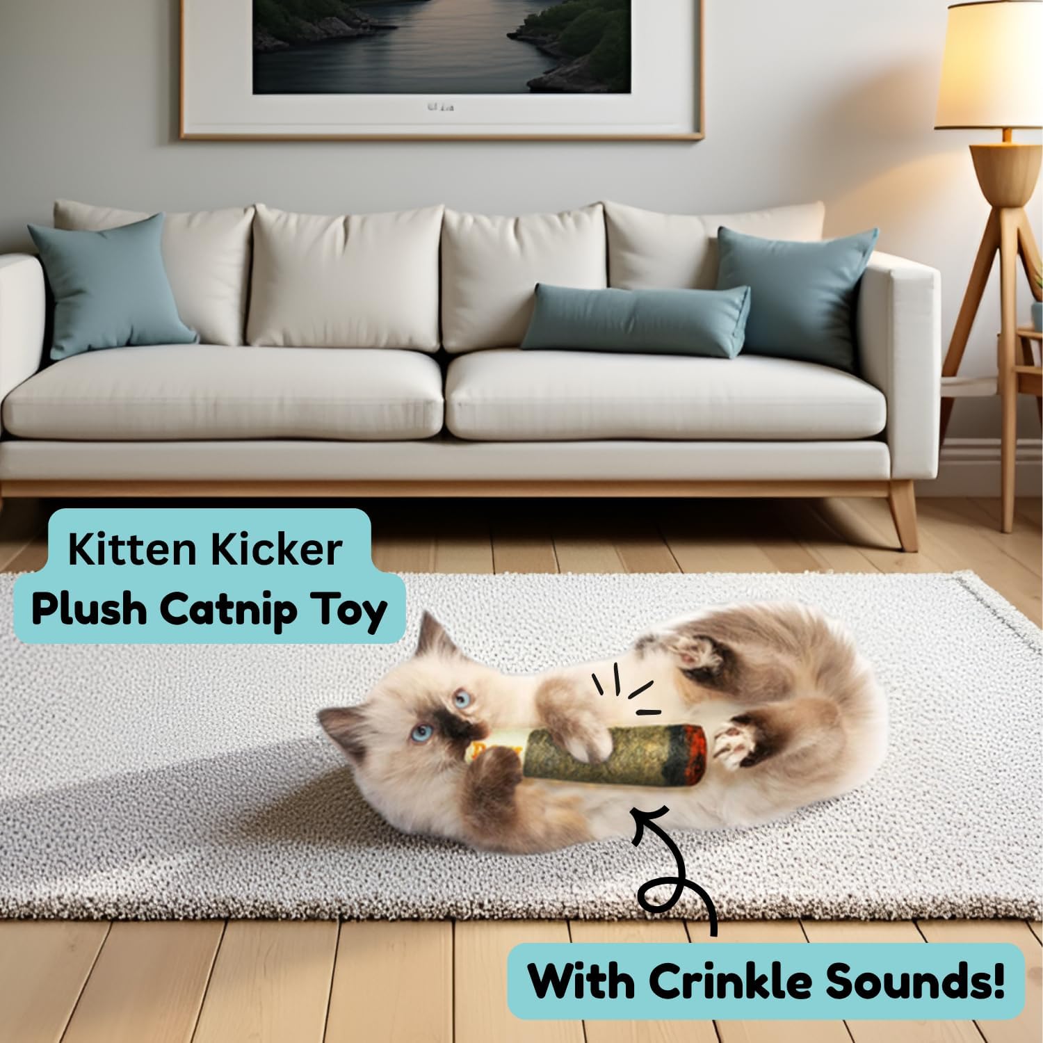 Nestpark Cat Doobie Catnip Cat Toy - Crinkle Kitten Kicker with Extra 