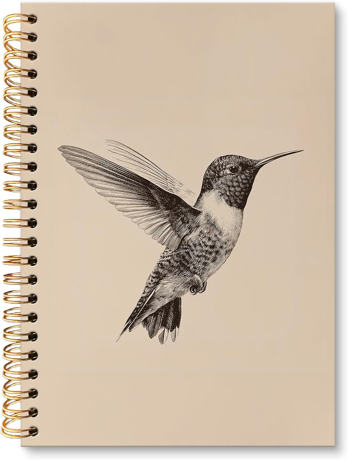 huester Vintage Hummingbird Bird Notebook Journal, Hummingbird Gifts Journal for Women, Bird Lovers Gifts Notebooks for Note Taking, Neutral Birds Hardcover Spiral Notebook, 5.5x8.3 Inch