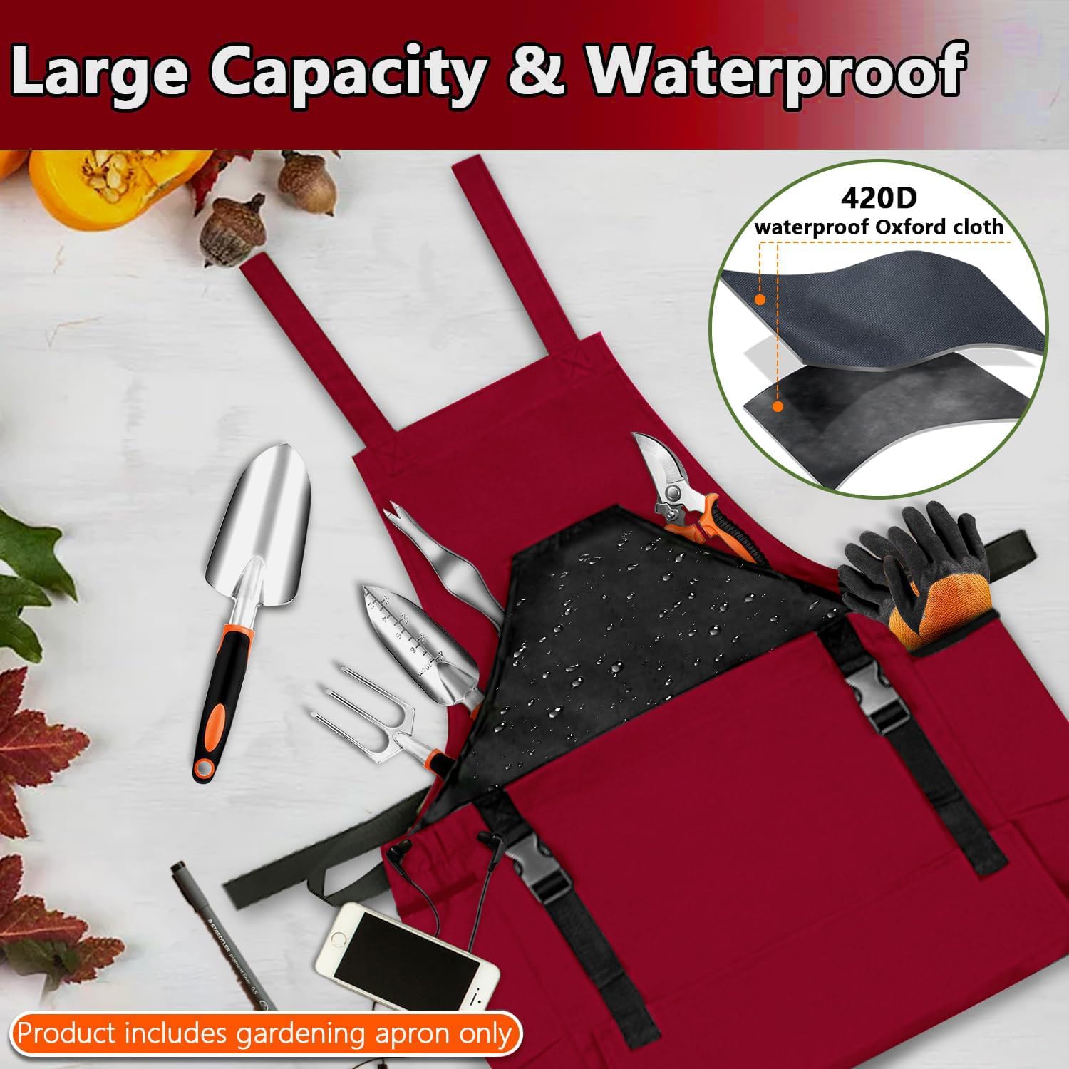 Gardening Apron, Harvest Apron Gardening Gifts for Men Gardening Apron