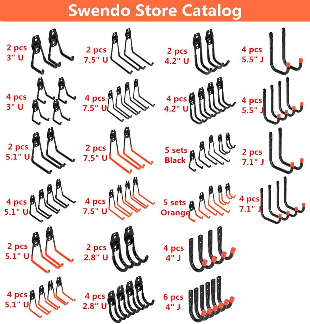 Storage Double Hooks Garage Space Saver Organizer Utility Hanger,Rack 