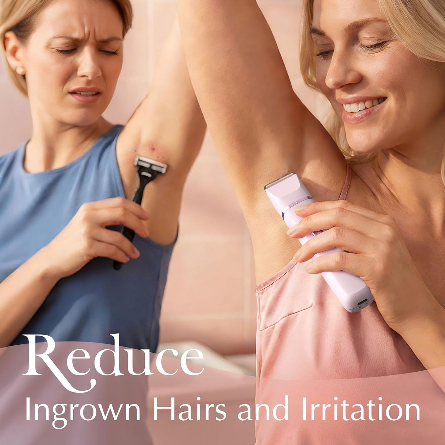 Bikini Trimmer for Women - Painless Electric Razors for Silk Skin,Cord