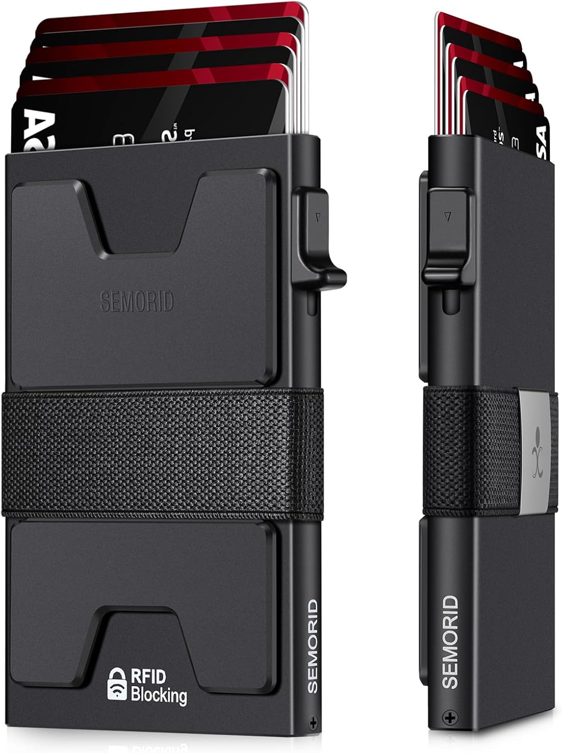 Slim Aluminum Card Holder Wallet for Men, Durable Expandable Backplate