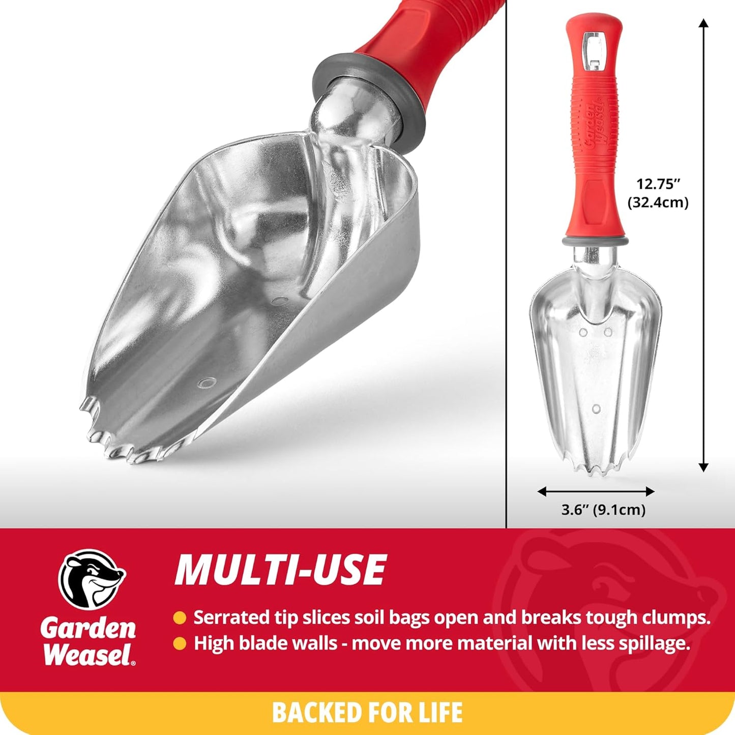 Garden Weasel Potting Scoop - Oversized | Dig and Transport | Planting