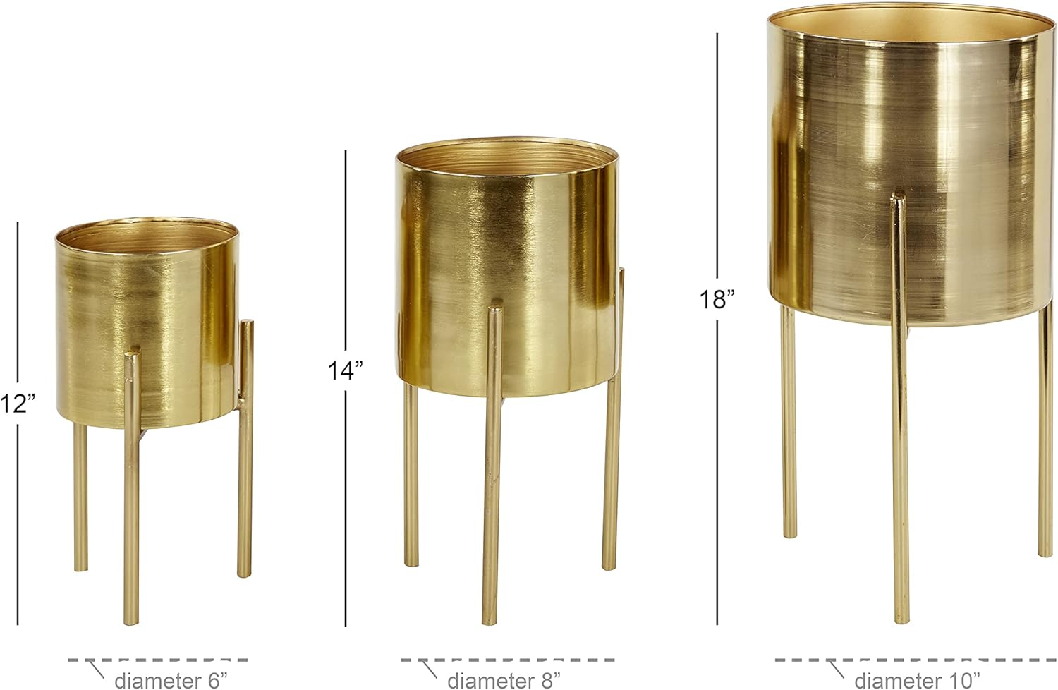 Deco 79 Metal Indoor Outdoor Planter Large Planter Pot with Removable 