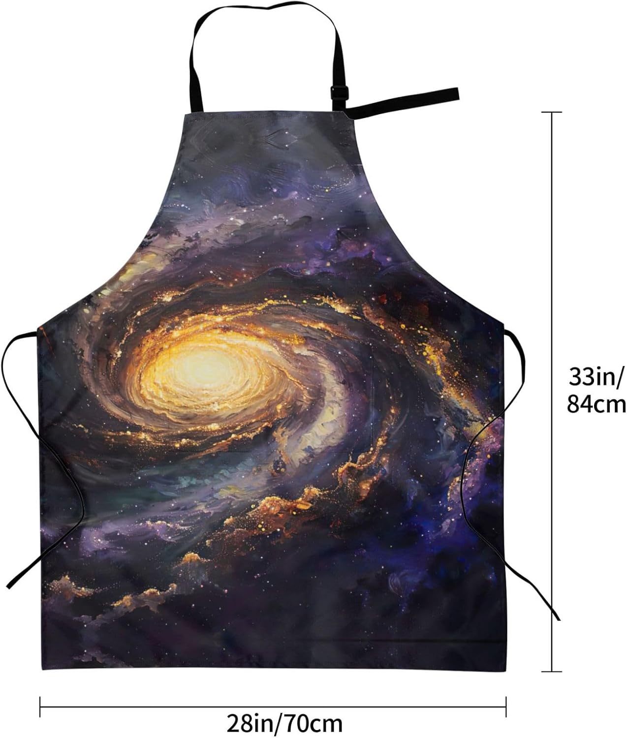 Galaxy print Waterproof chef's apron with pocket apron for kitchen cooking baking barbecue and gardening