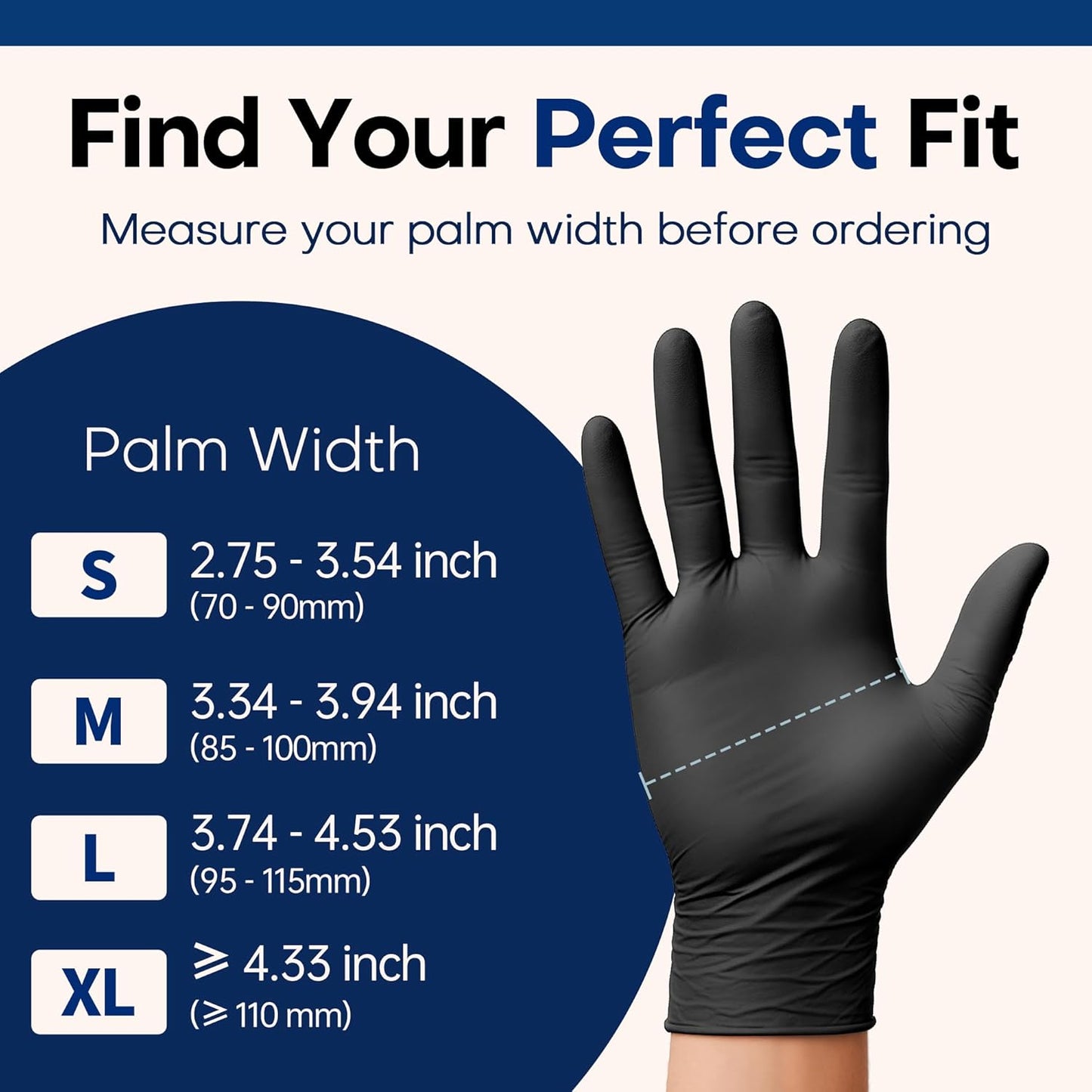 Medical Soft Max™ Black Nitrile Disposable Gloves, 100 Pcs, Latex-Free