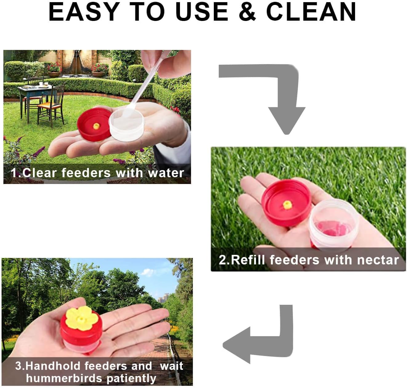 3 Pieces Handheld Hummingbird Ring, Outdoor Mini Hummingbird Handheld Feeder, with Flower Bird Feeder Ring, with Adjustable Strap of Hand Held Wild Bird Feeders Bird Perching Feeding Tools…