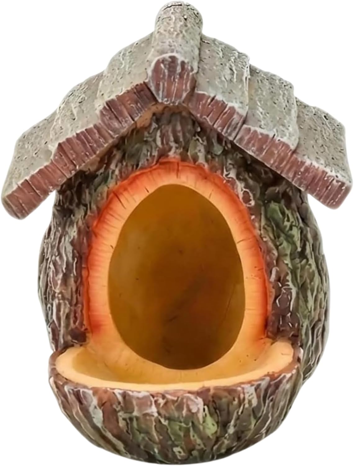 Bird Feeders for Outdoors Hanging Birdfeeder Treehouse Shape Hanging Bird Feeder with Hole Waterproof Resin Feeders for Outdoors Garden Patio 3.9x5.1x4.7 inch