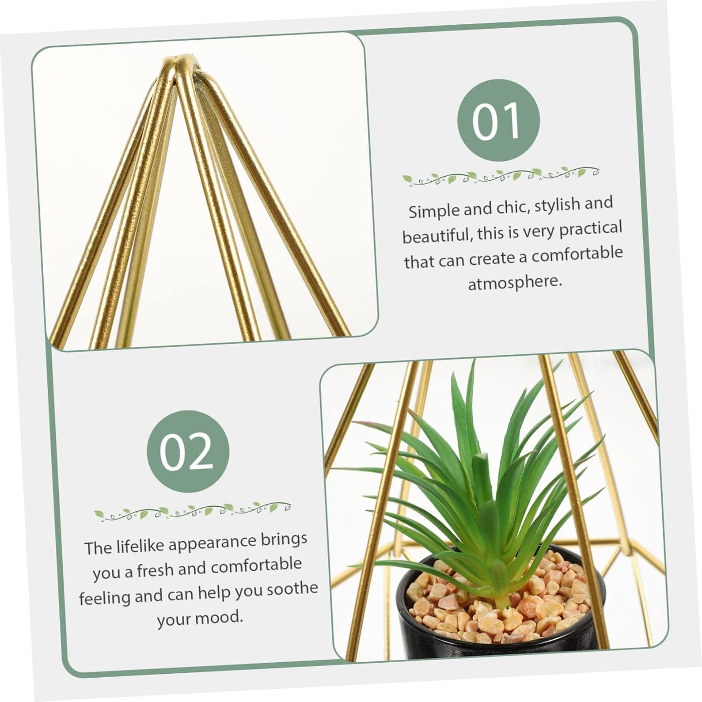 BESTOYARD Artificial Pot Faux Potted Plant Ornament for Home Decor Off