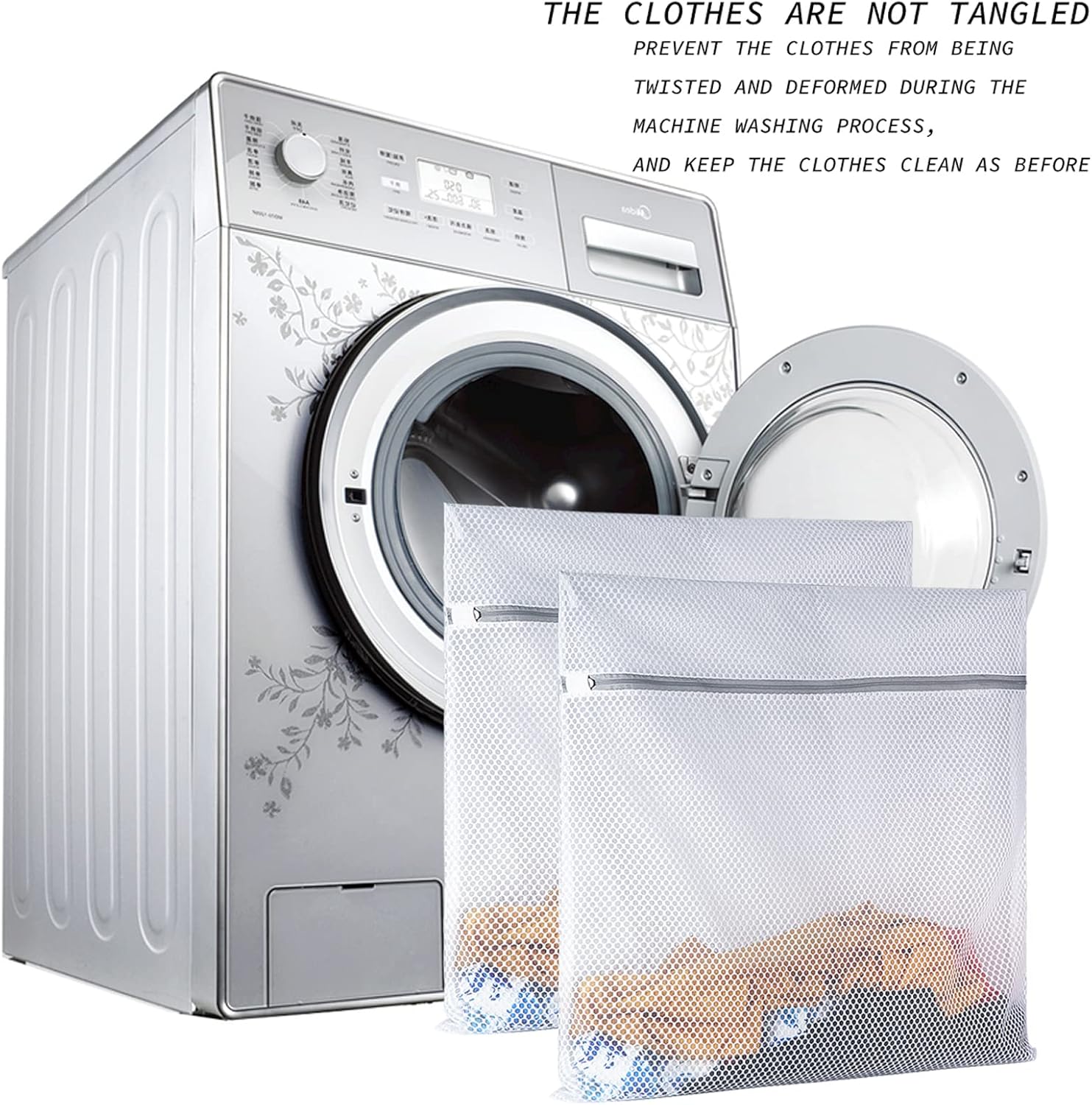 2 XX-Large Honeycomb Mesh Laundry Bag Delicates Durable for Washing Ma