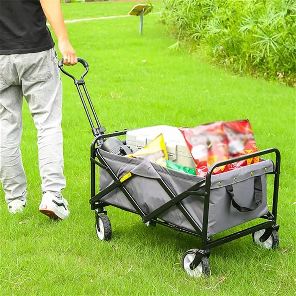 JSEIAJB Portable Garden Carts Leisure Camping Wagon Beach Cart Folding