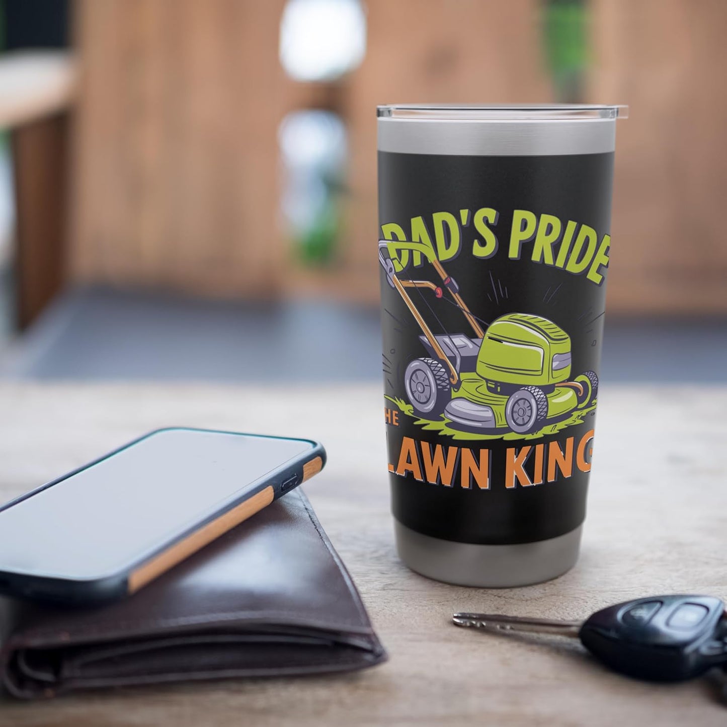 Dad's Pride The Lawn King Mower Stainless Steel Insulated Tumbler