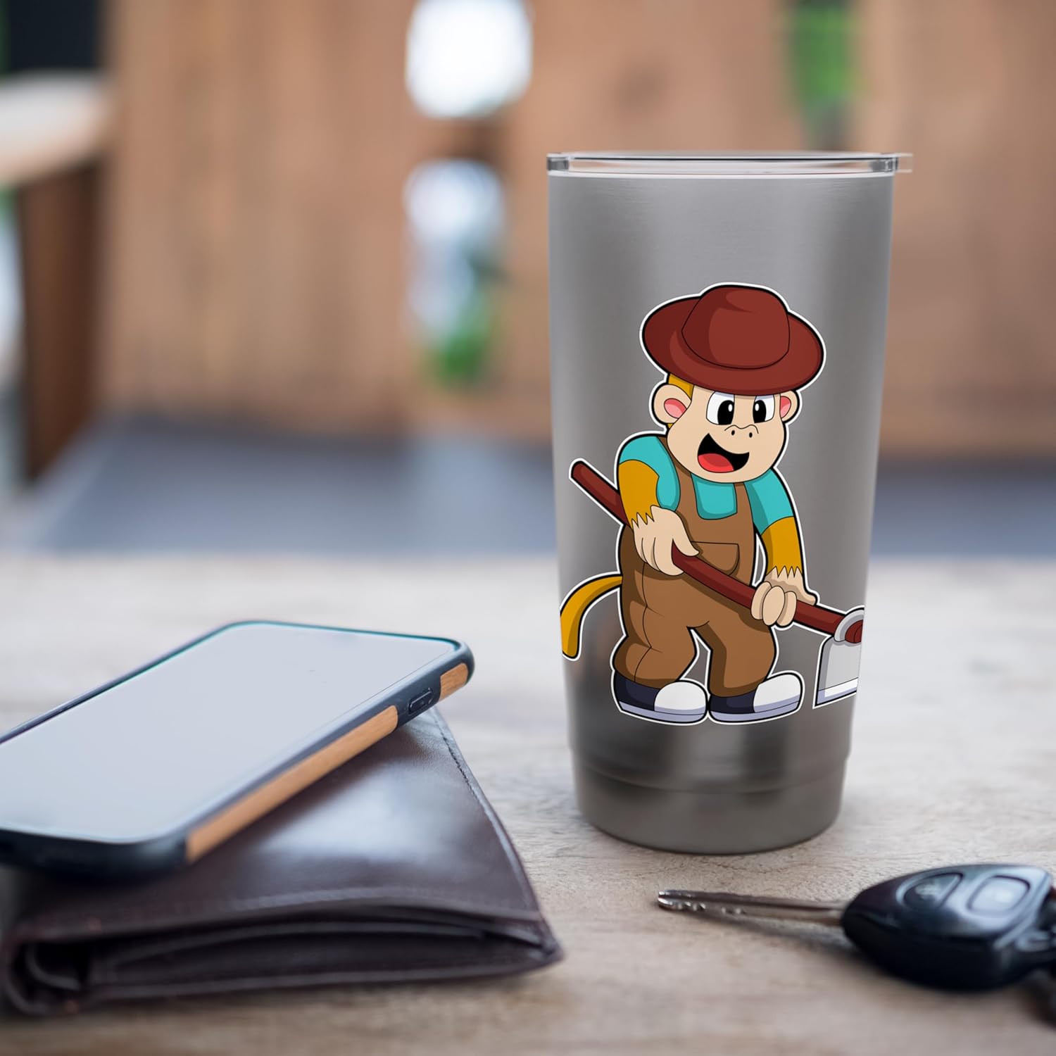 Monkey Farmer Garden tool Farm Stainless Steel Insulated Tumbler