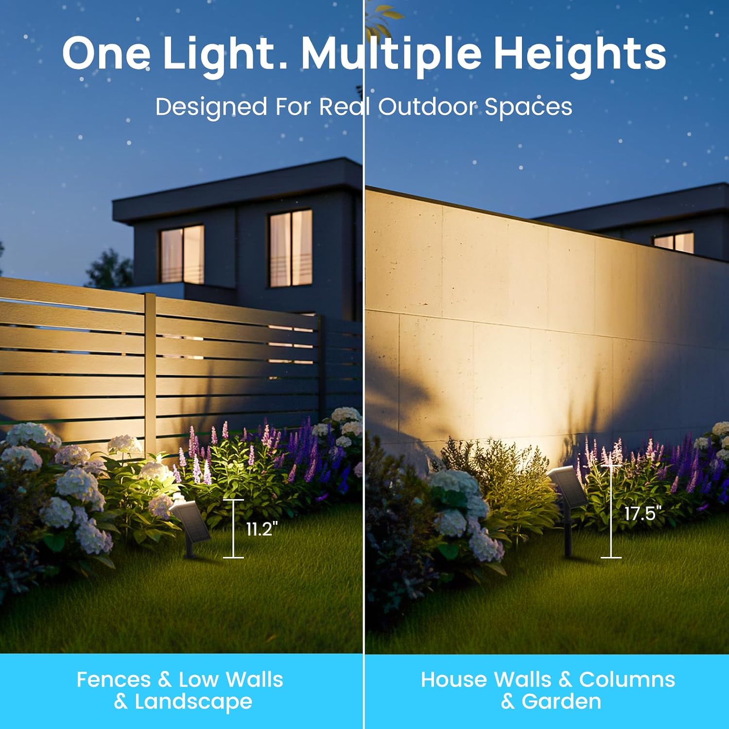 Consciot Solar Spot Lights Outdoor, Adjustable 170° Solar Outdoor Ligh