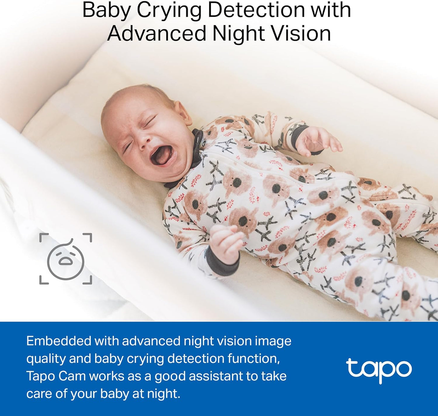 Tapo 1080P Indoor Wired Security Camera - Works as a Baby Monitor & Pe