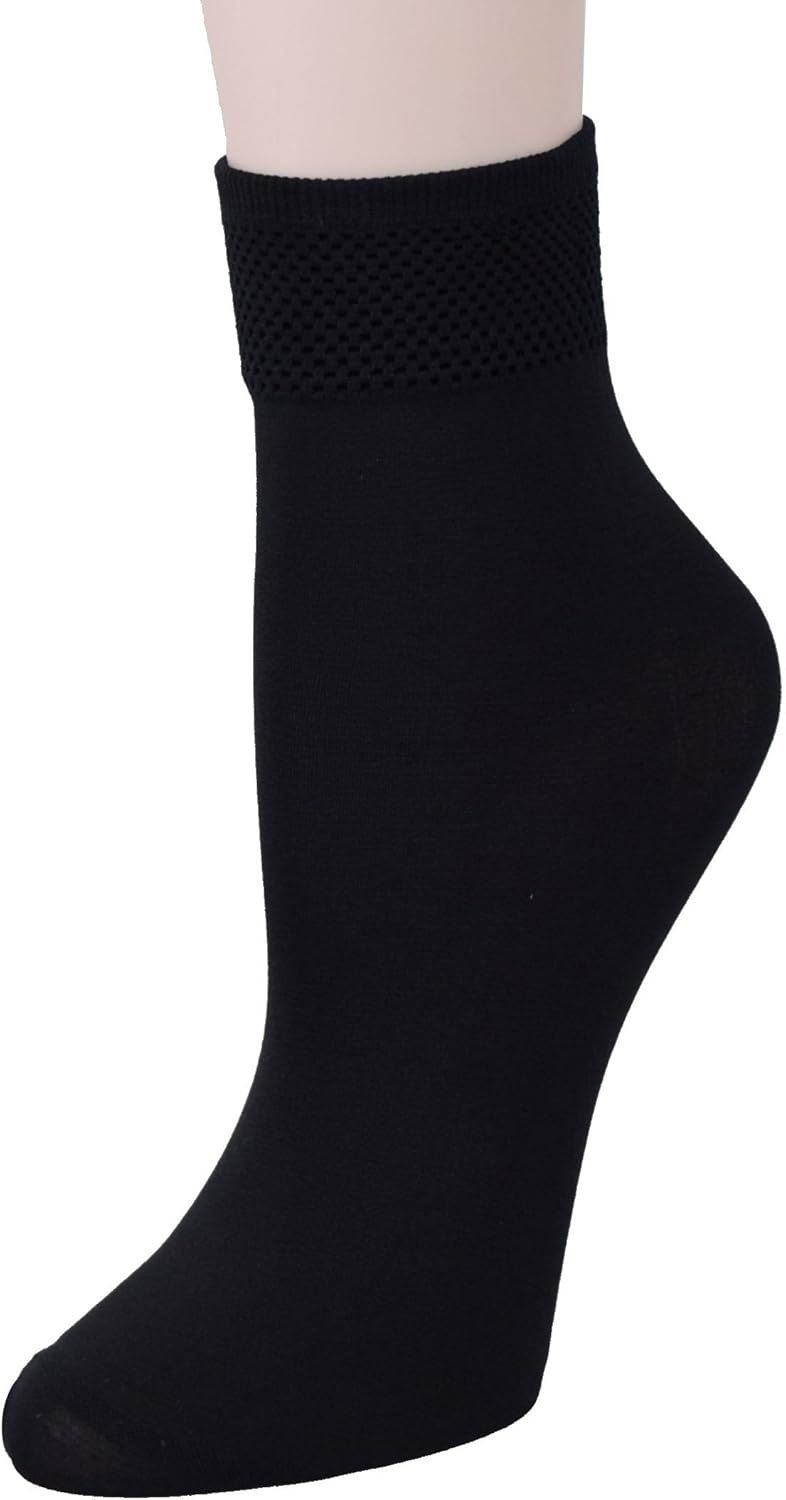 Women's 10-12 Pairs Modal Opaque Ankle High Tights Hosiery Socks