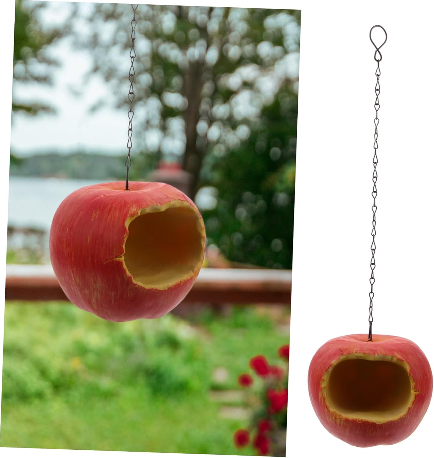 Milisten Outdoor Hanging Bird Feeder and Construction for Garden Decor