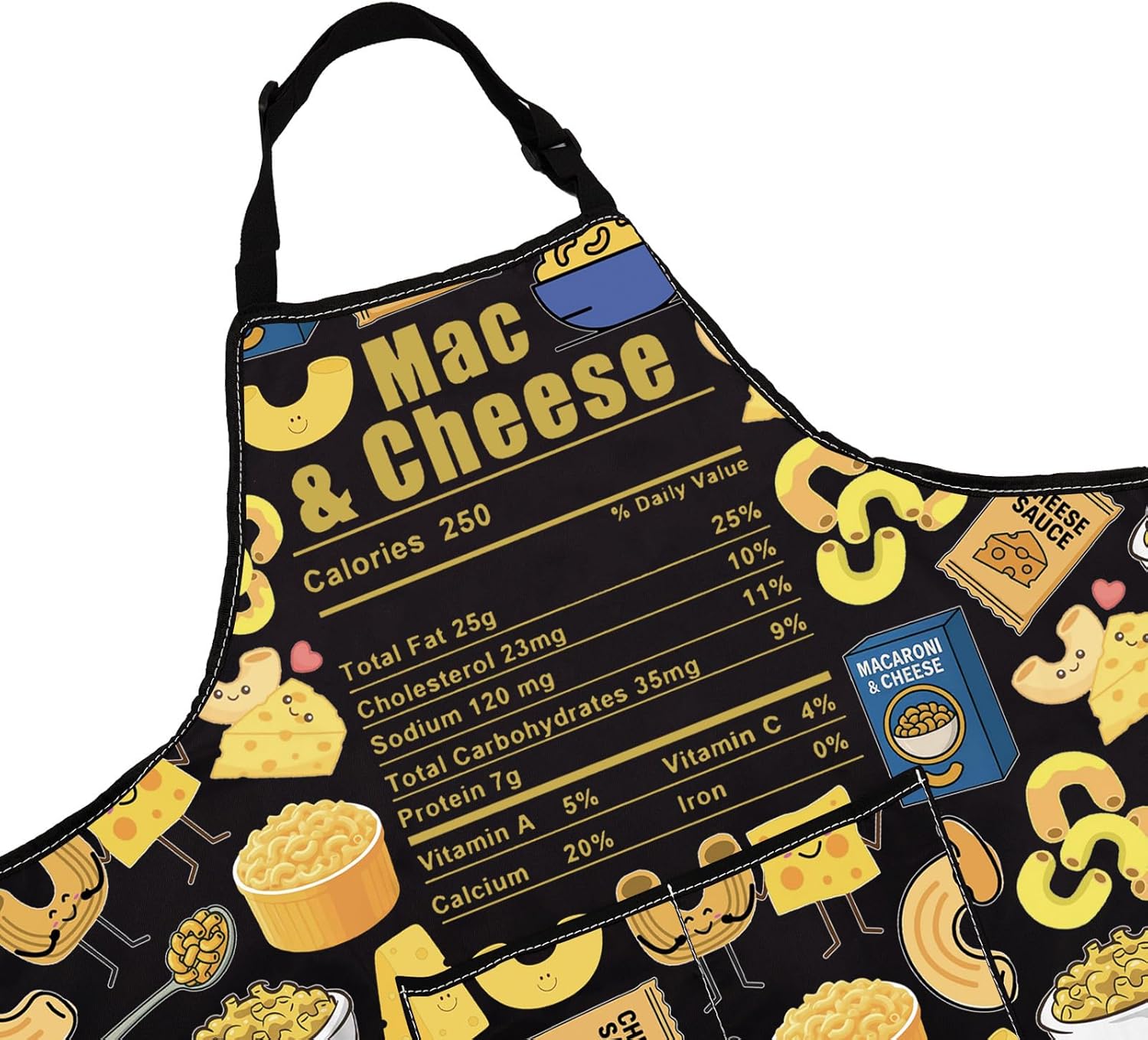 WCGXKO Mac & Cheese Kitchen Apron Macaroni And Cheese Gift Food Themed