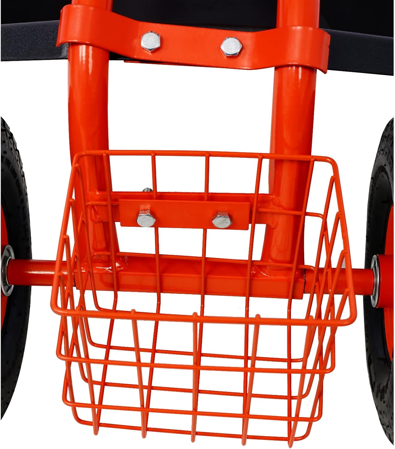 Rolling Garden Cart with 4 Wheels Tool Tray Basket Adjustable Height 3