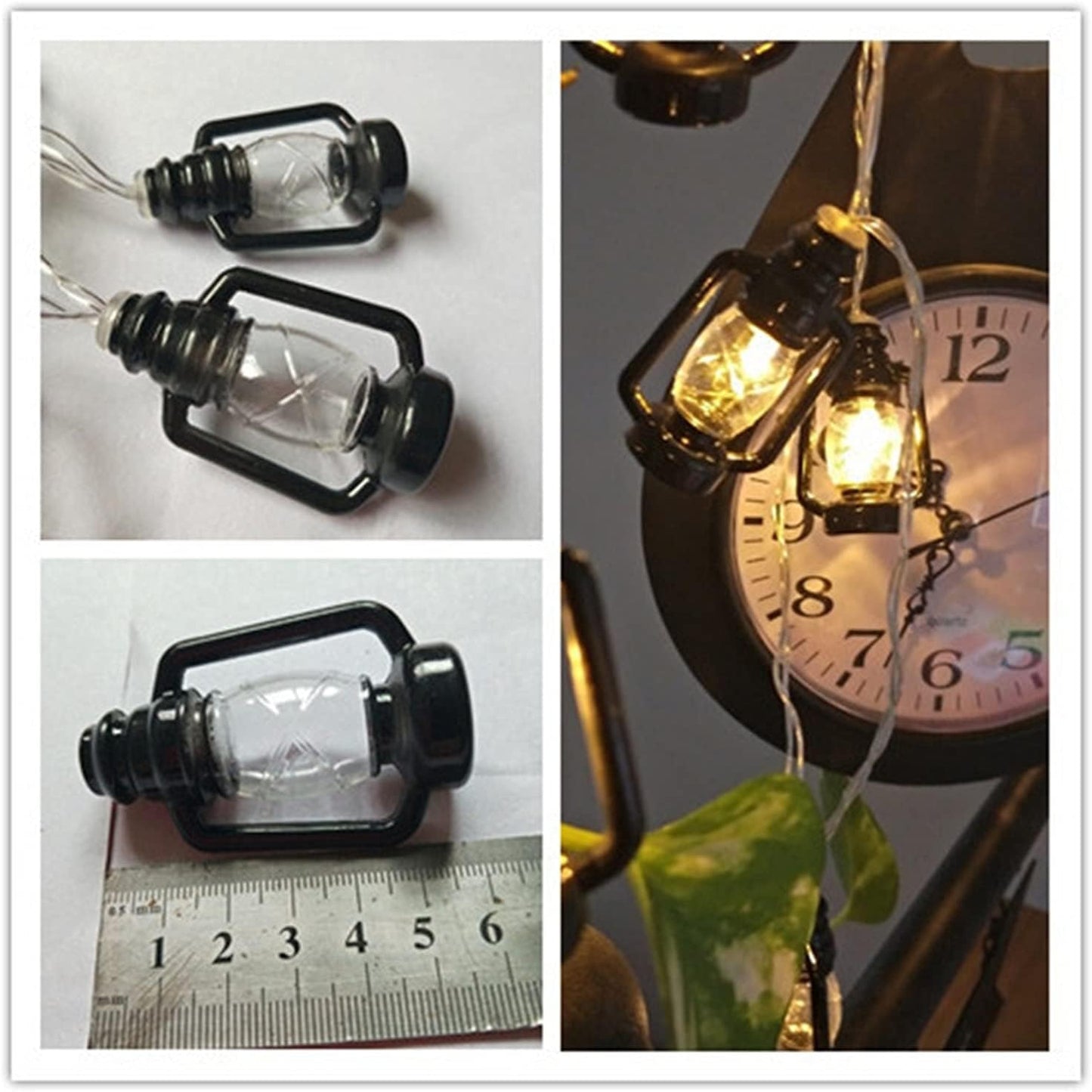 Retro Kerosene Lamp -Led Outdoor Solar Garland Light for Garland Fairy Batteries Lights Strings Home Decorative Christmas Light String (Emitting Color : Warm, Wattage : 6M 40LED)