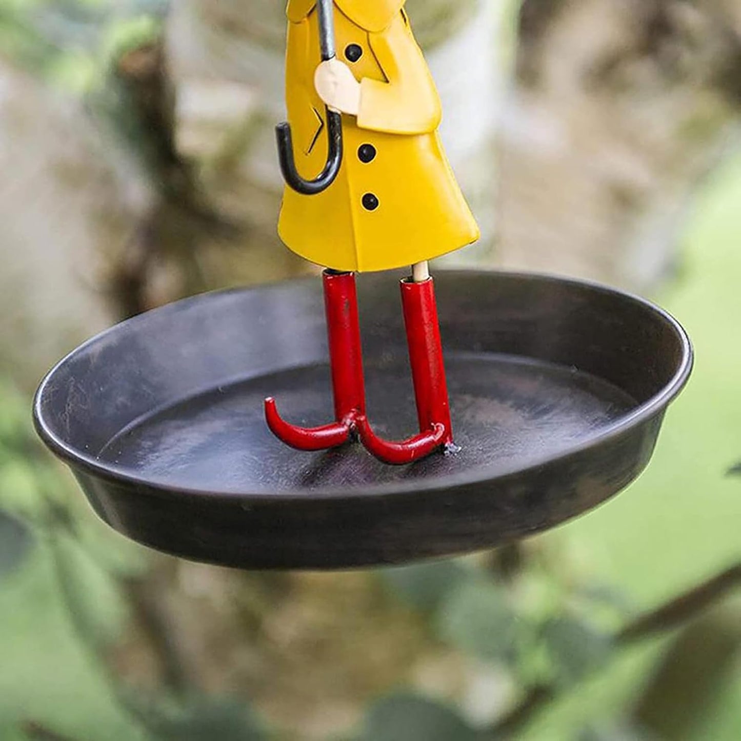 Bird Feeders for Outdoors Hanging, Metal Hanging Chain Girl Hummingbird Feeders Tray Outside for Bird Bath Umbrella for Garden Yard Decoration