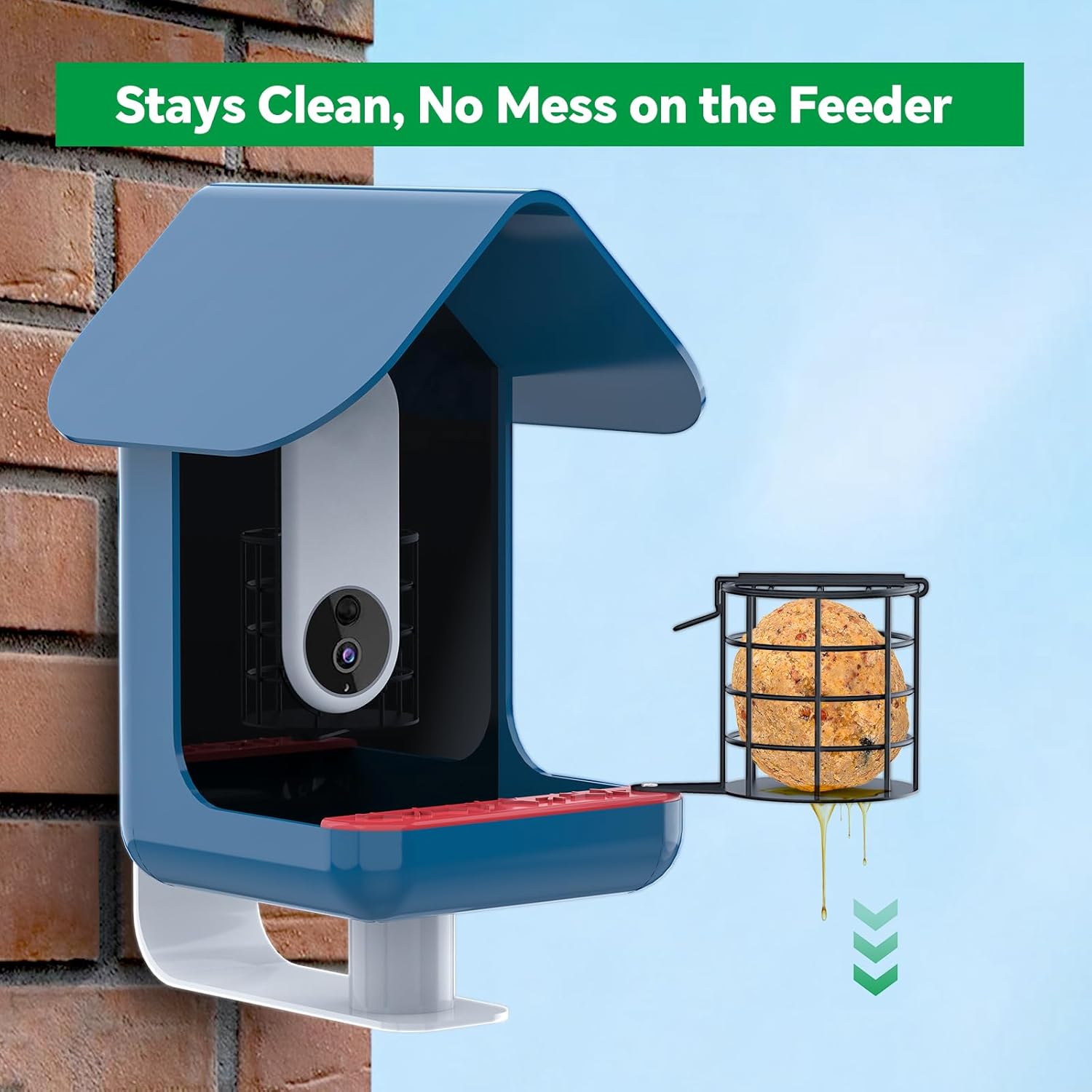 Metal Suet Ball Holder Designed for Bird Buddy Smart Bird Feeder with 