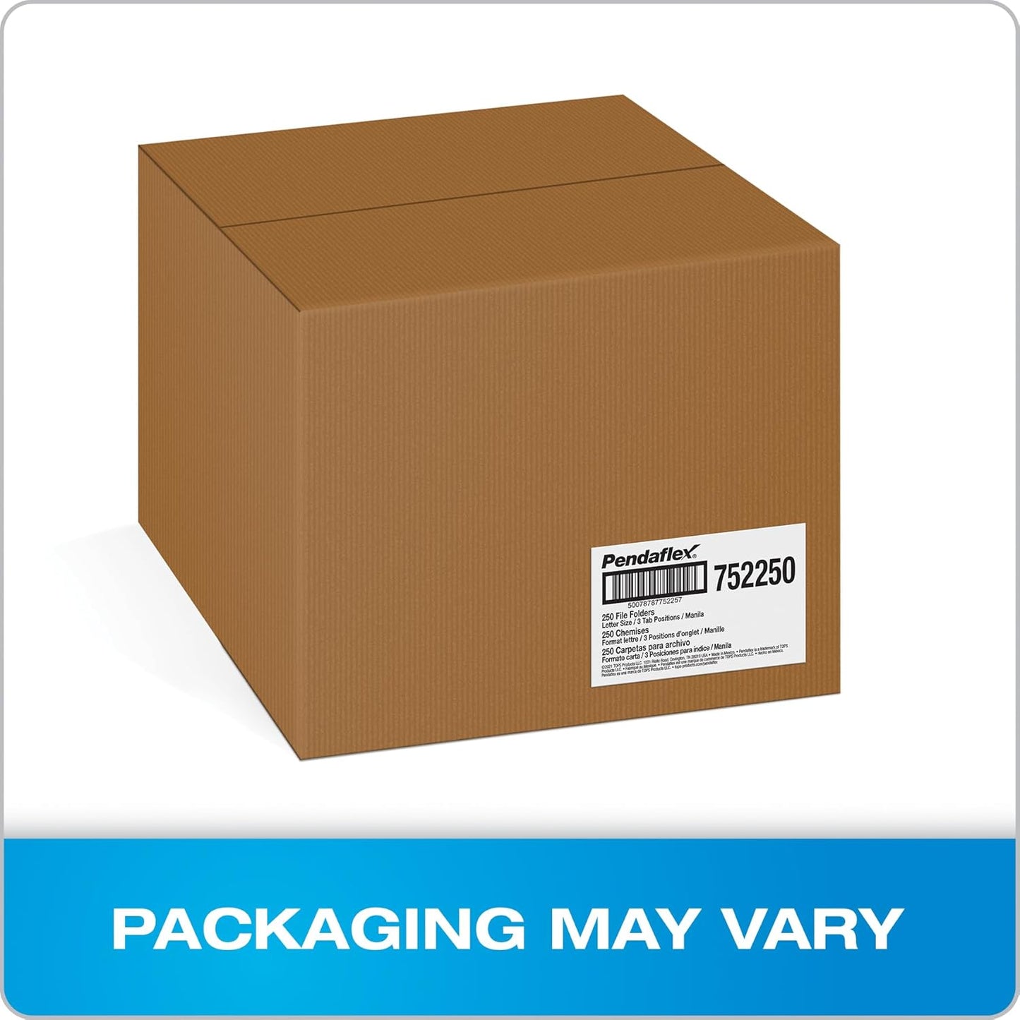 Pendaflex File Folders, Letter Size, 1/3 Cut, Manila, 250 per Box (752