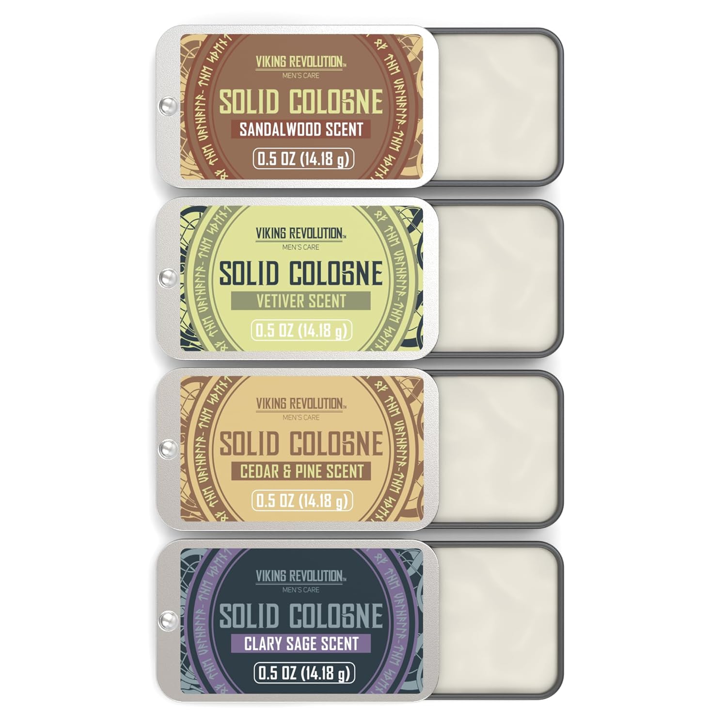 Viking Revolution 4 Pack Mens Solid Colognes 0.5 Oz - Men Solid Perfum