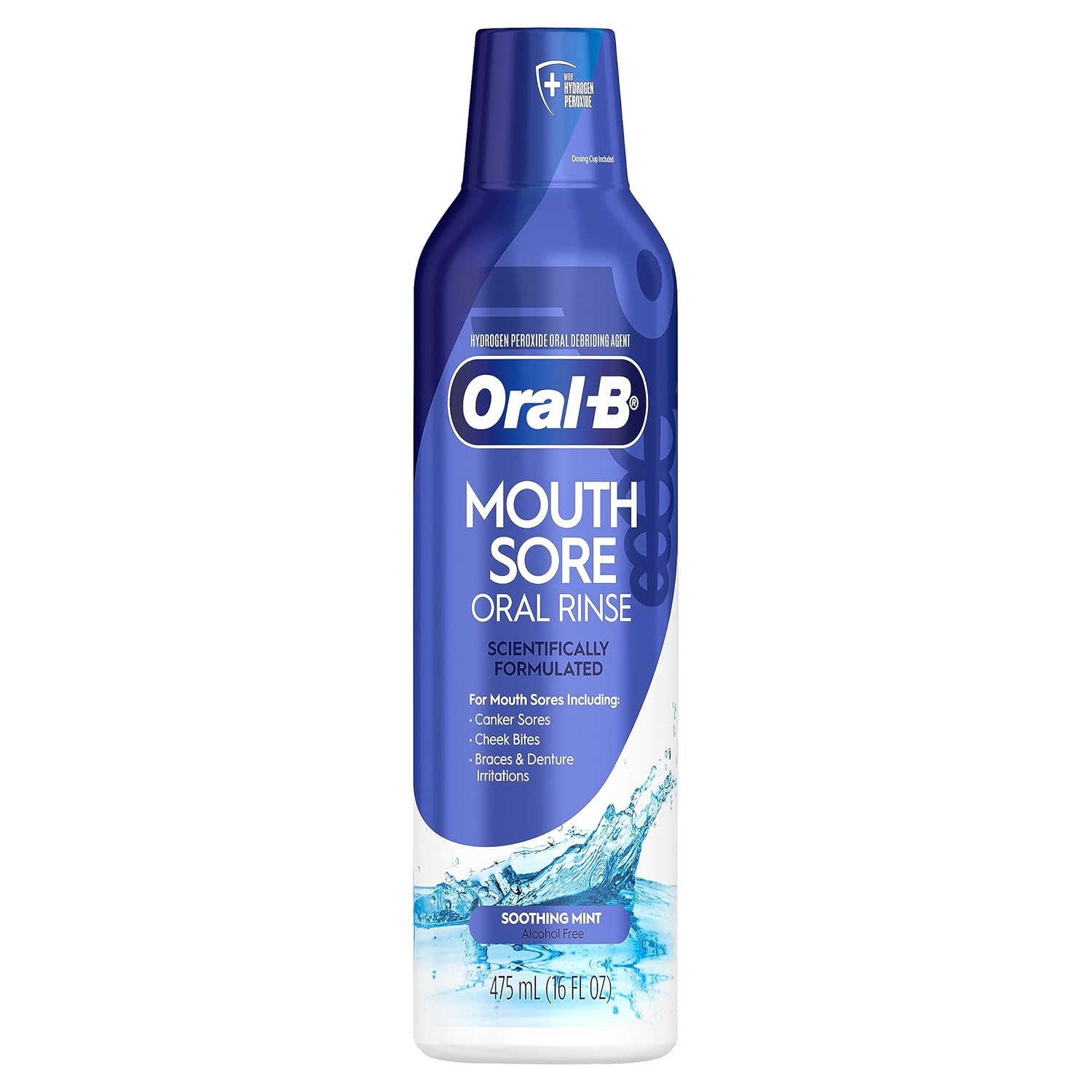 Oral-B Mouth Sore Mouthwash Special Care Oral Rinse, Hydrogen Peroxide
