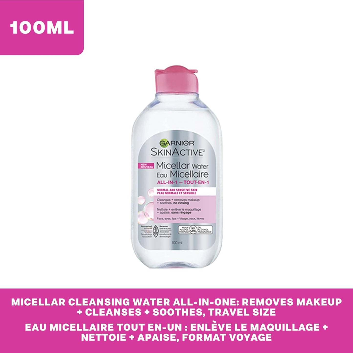 Garnier Micellar Cleansing Water, All-in-1 Makeup Remover and Facial C