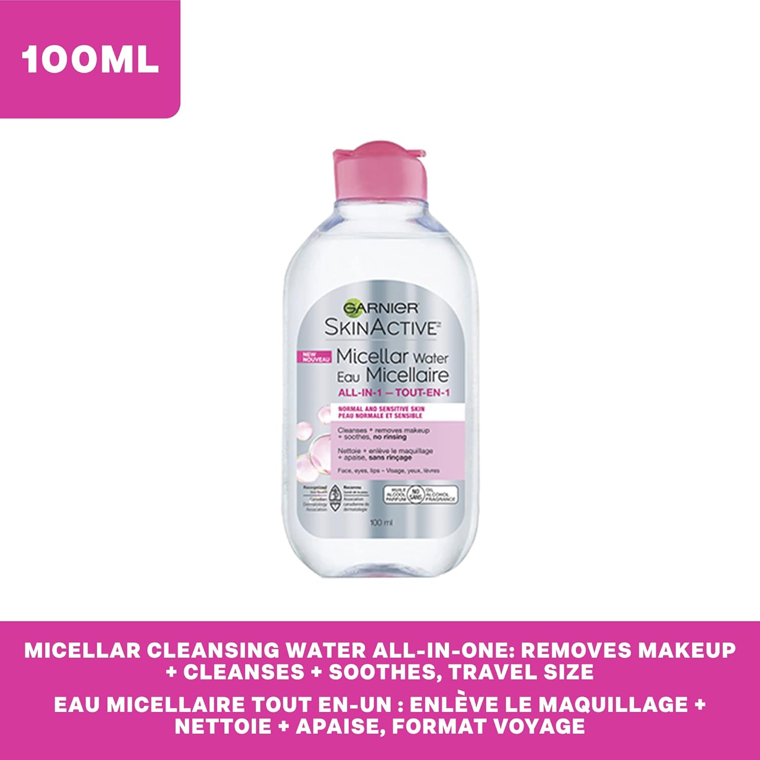 Garnier Micellar Cleansing Water, All-in-1 Makeup Remover and Facial C