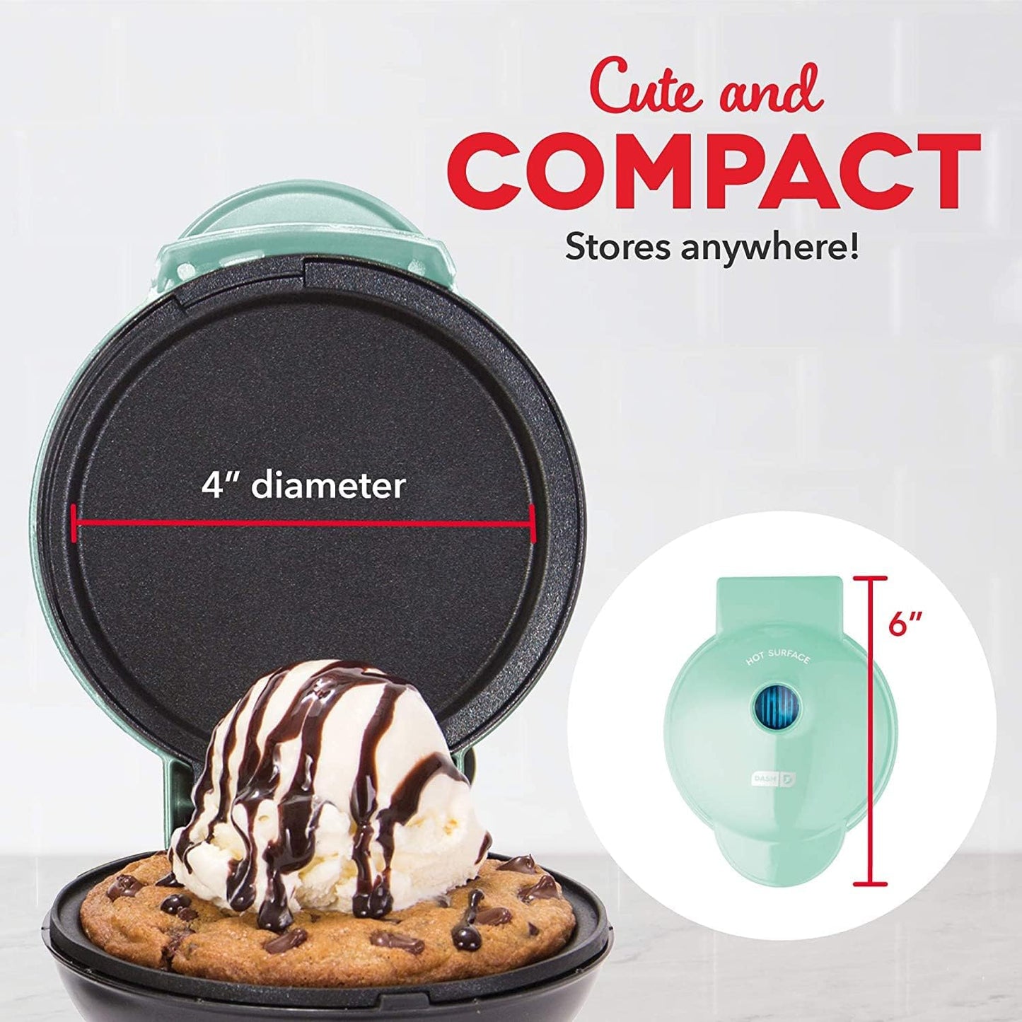 Dash Mini Maker Griddle - Compact Griddle for Creative Homemade Treats