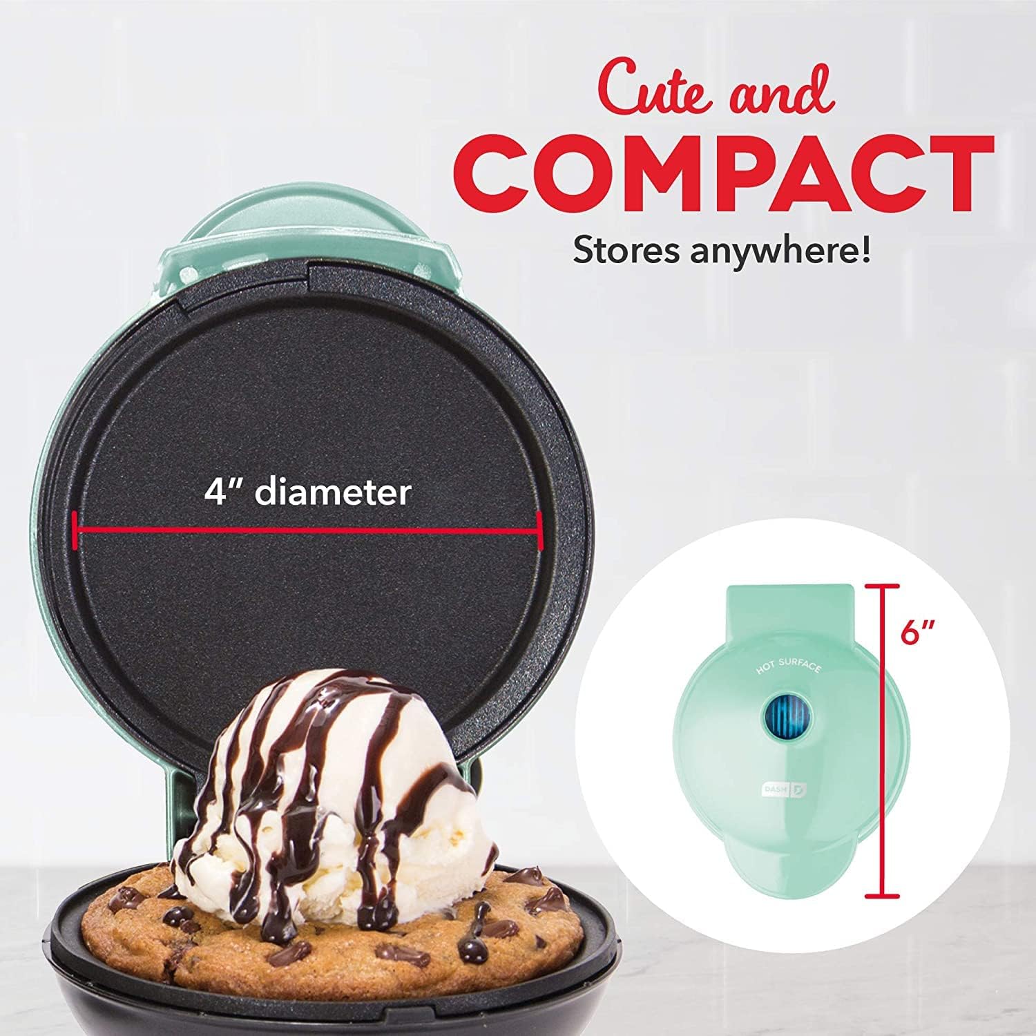 Dash Mini Maker Griddle - Compact Griddle for Creative Homemade Treats