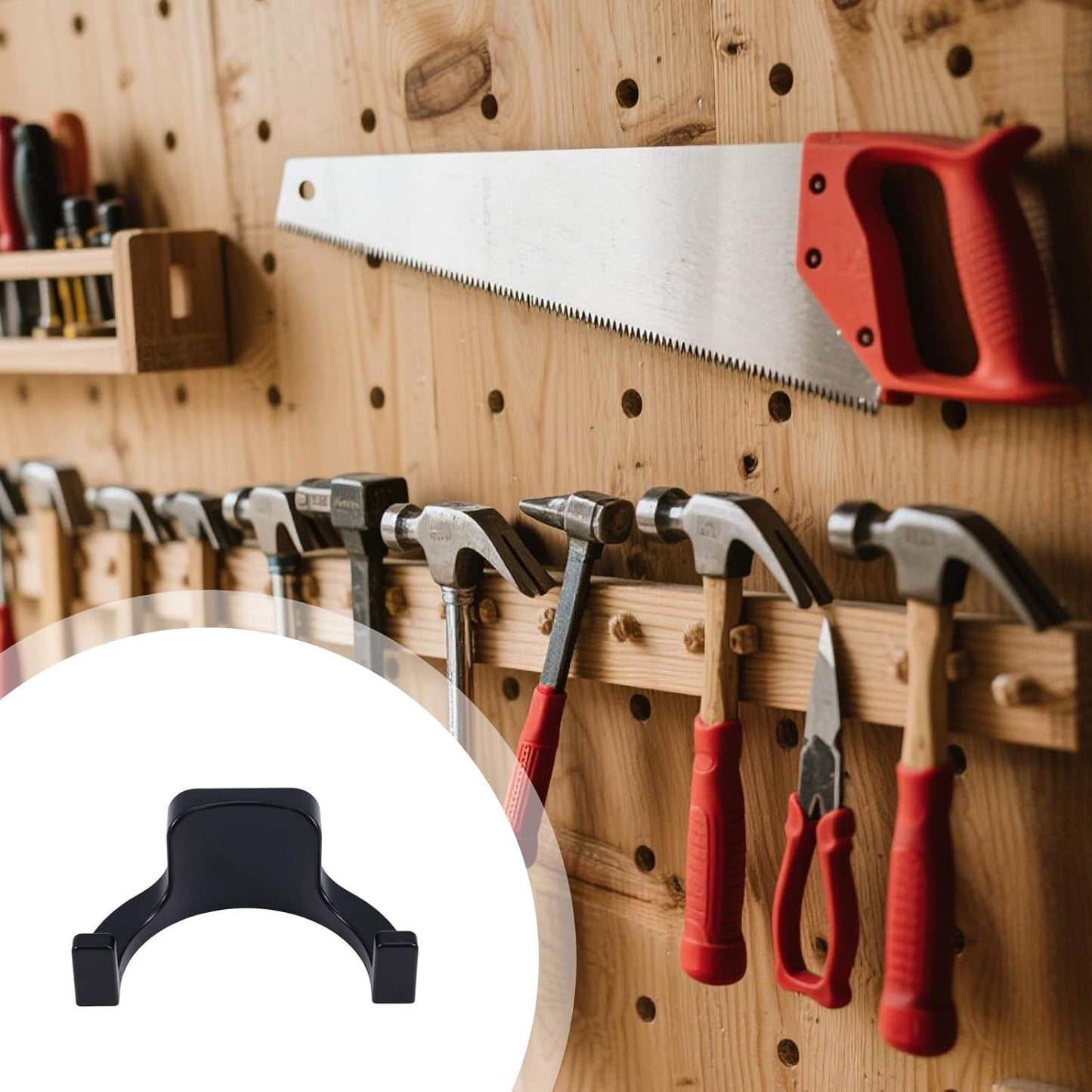 3pcs Tool Hooks for Suncast, U Shape Storage Shed Hooks Tool Hanger Garden Garage Wall Hanging Organization for Suncast Shed Shelves Accessories Shovels Rakes Organizer